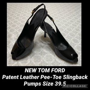 NEW TOM FORD Pee-Toe Slingback Pumps 39.5